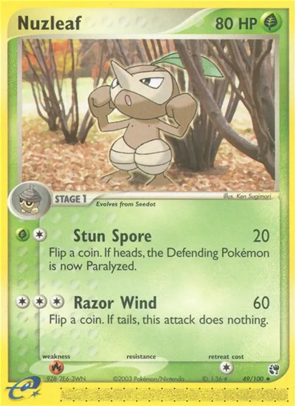 Nuzleaf #49 – Sandstorm card