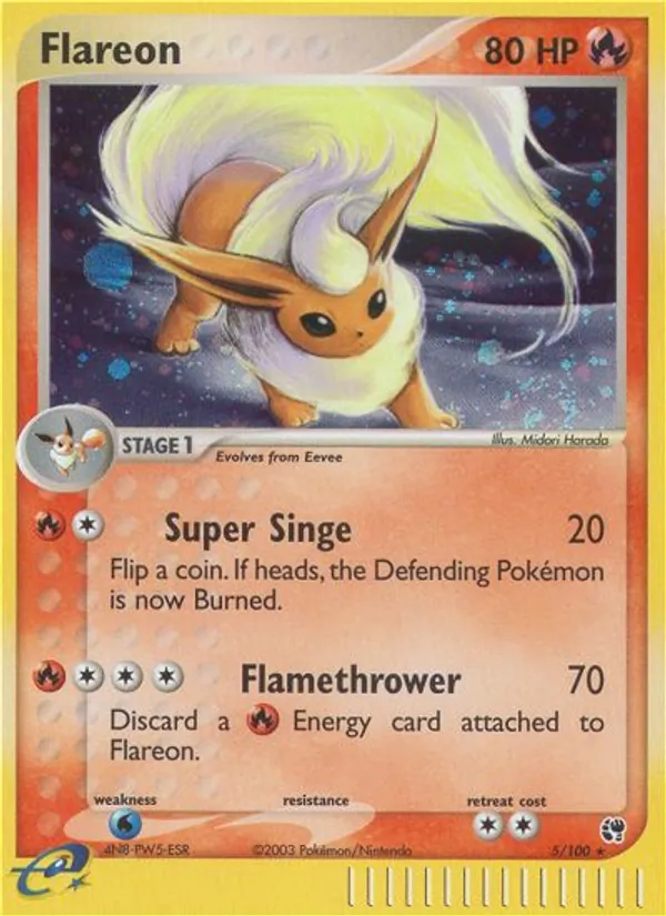 Flareon #5 – Sandstorm card