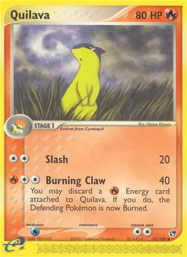 Quilava #51 – Sandstorm card