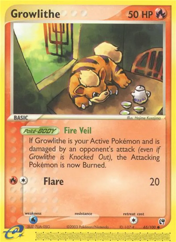 Growlithe #65 – Sandstorm card