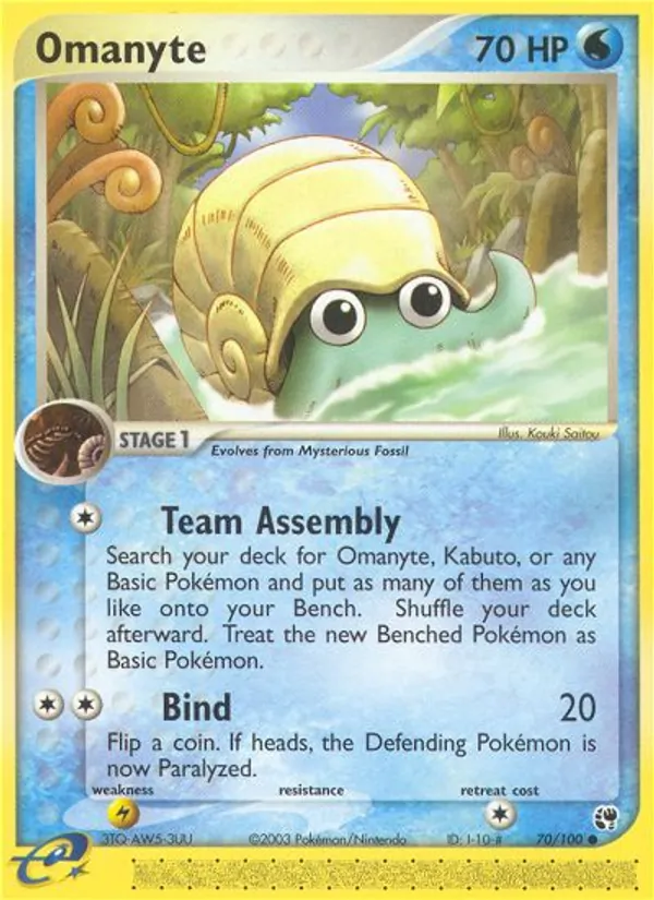 Omanyte #70 – Sandstorm card
