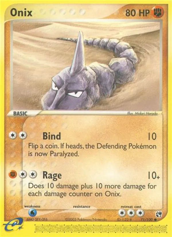 Onix #71 – Sandstorm card