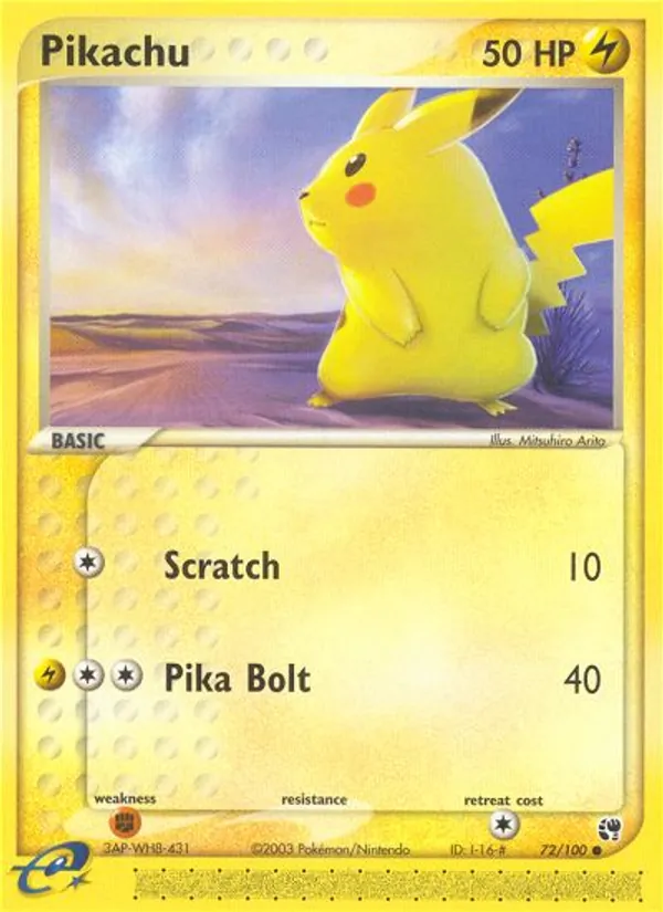 Pikachu #72 – Sandstorm card