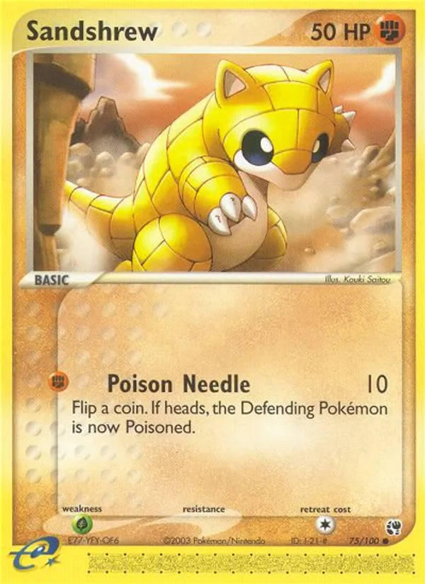 Sandshrew #75 – Sandstorm card