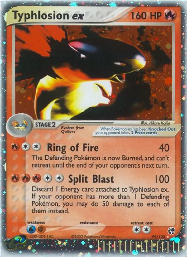 Typhlosion ex #99 – Sandstorm card