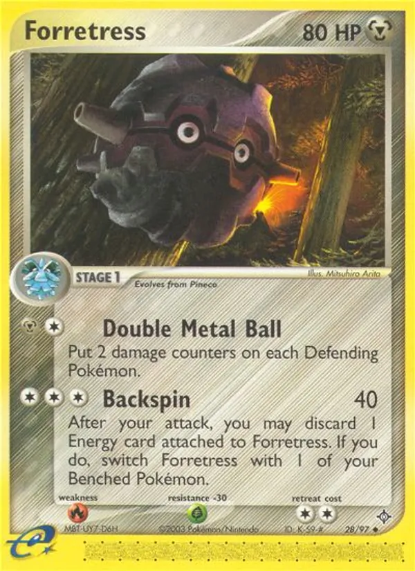 Forretress #28 – Dragon card