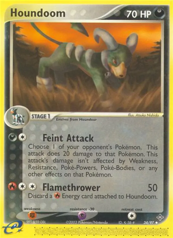 Houndoom #34 – Dragon card