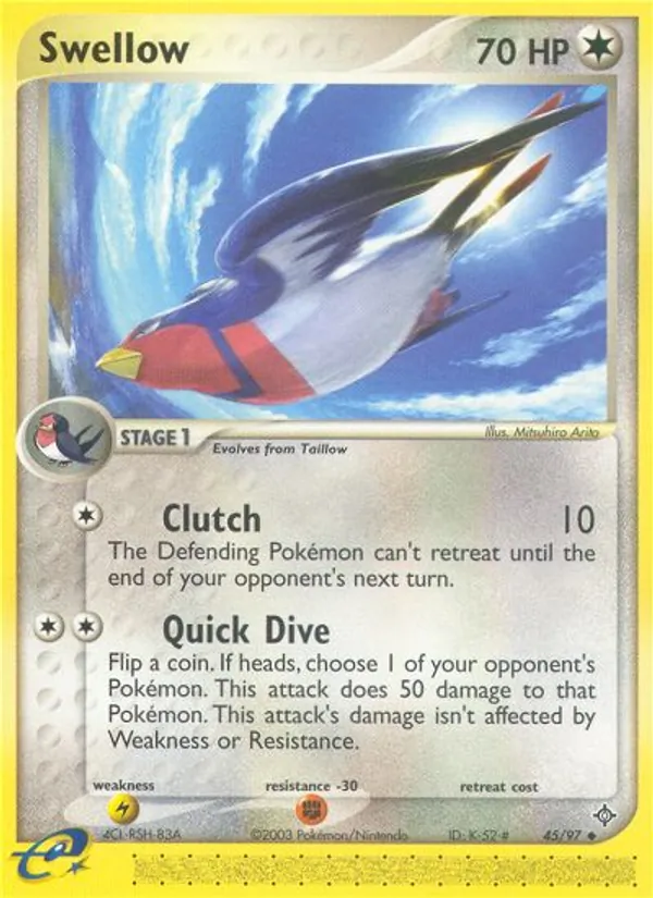 Swellow #45 – Dragon card
