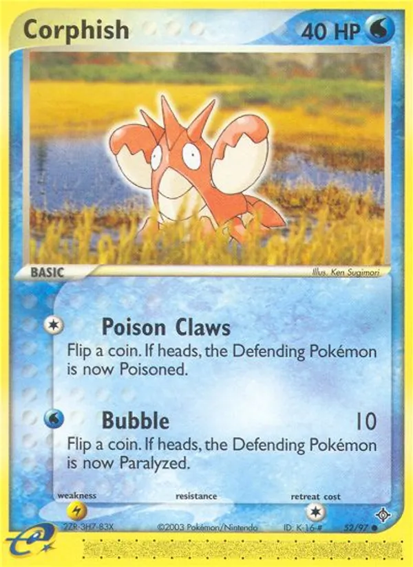 Corphish #52 – Dragon card
