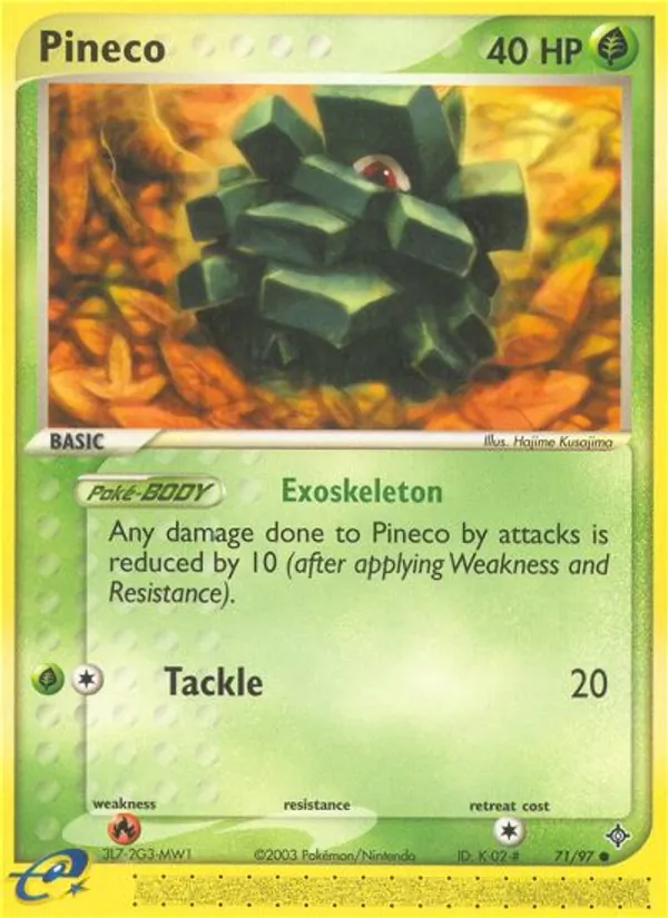 Pineco #71 – Dragon card