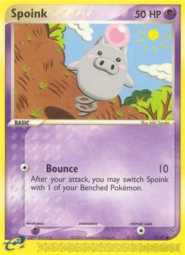 Spoink #73 – Dragon card