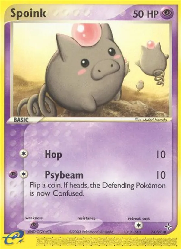 Spoink #74 – Dragon card