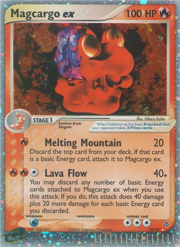 Magcargo ex #95 – Dragon card