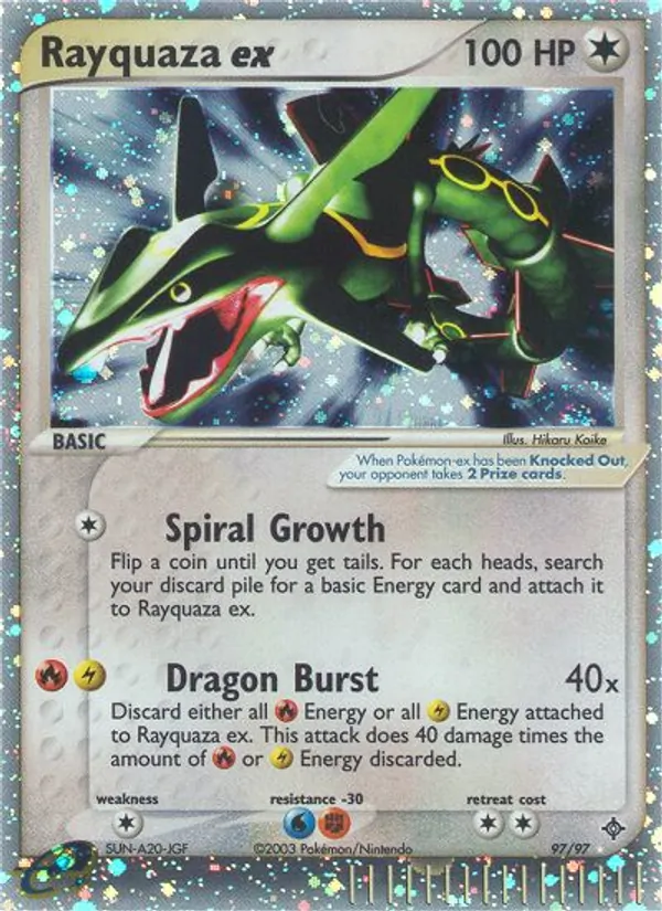 Rayquaza ex #97 – Dragon card