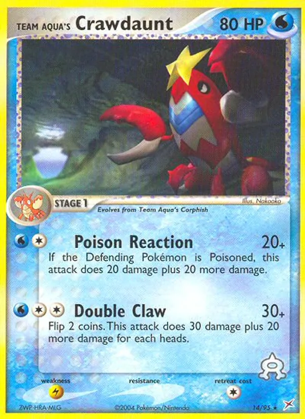 Team Aqua's Crawdaunt #14 – Team Magma vs Team Aqua card