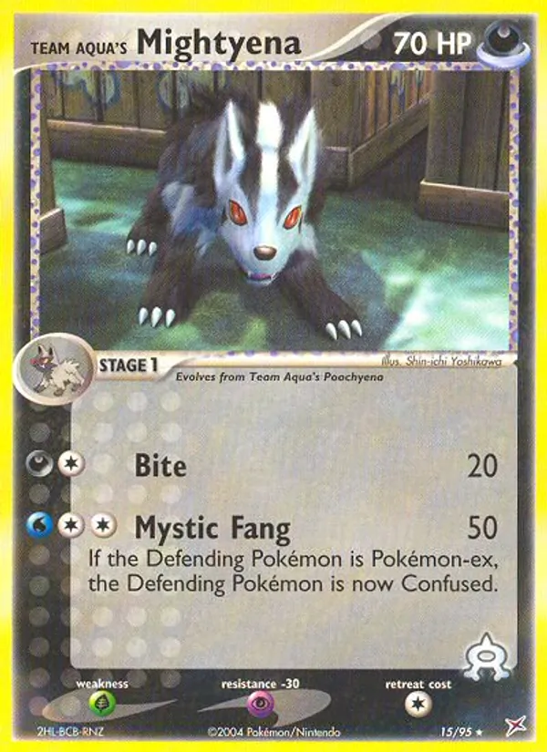 Team Aqua's Mightyena #15 – Team Magma vs Team Aqua card
