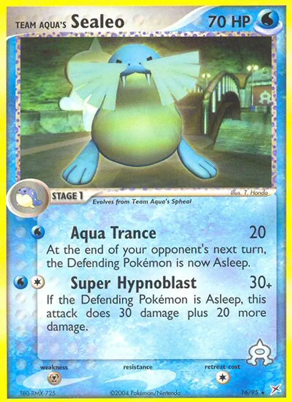 Team Aqua's Sealeo #16 – Team Magma vs Team Aqua card