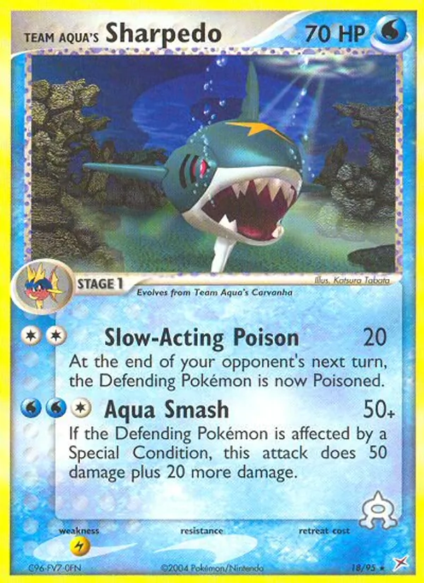 Team Aqua's Sharpedo #18 – Team Magma vs Team Aqua card