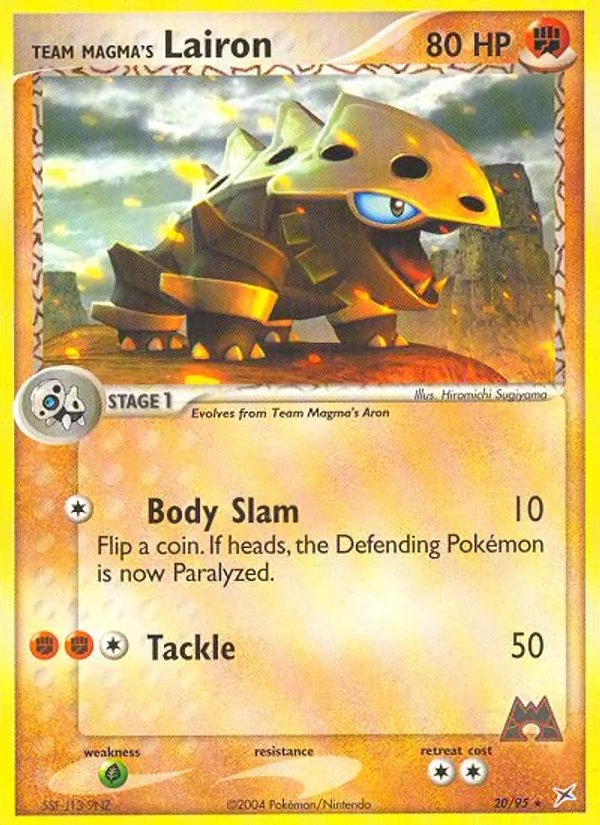 Team Magma's Lairon #20 – Team Magma vs Team Aqua card
