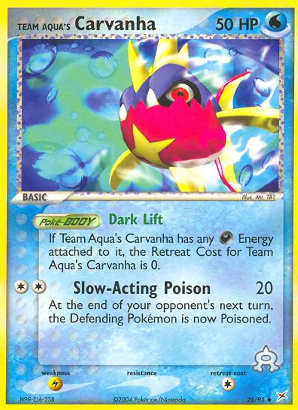 Team Aqua's Carvanha #25 – Team Magma vs Team Aqua card