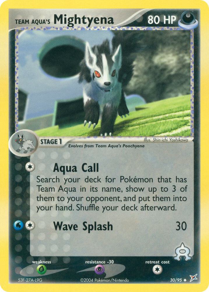 Team Aqua's Mightyena #30 – Team Magma vs Team Aqua card