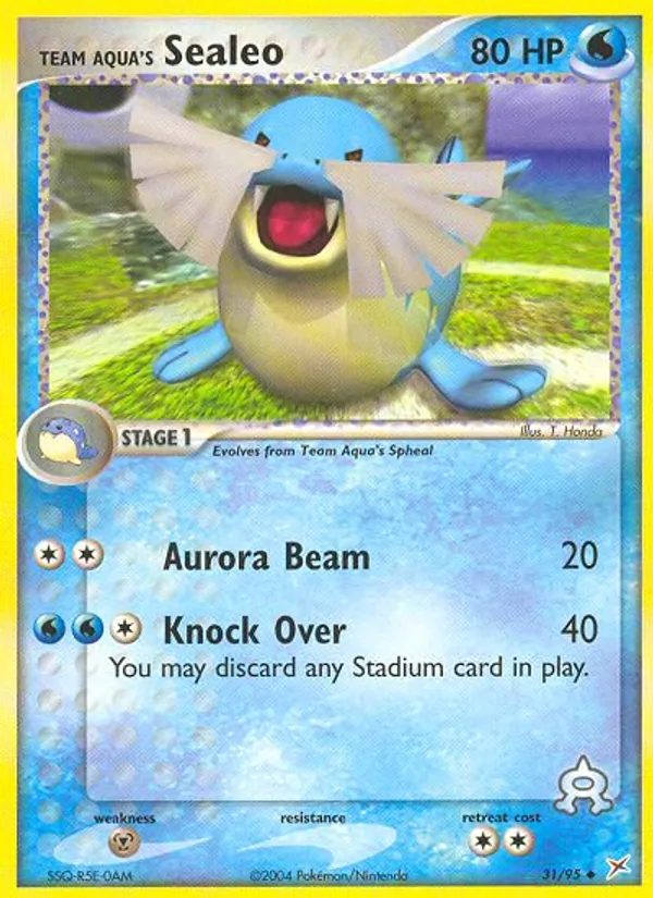 Team Aqua's Sealeo #31 – Team Magma vs Team Aqua card