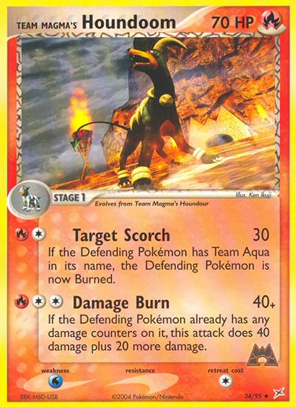 Team Magma's Houndoom #34 – Team Magma vs Team Aqua card