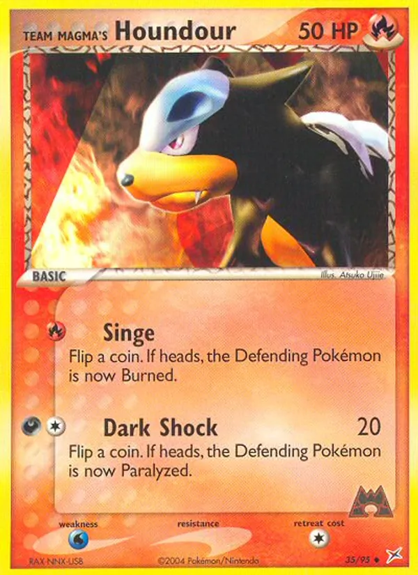 Team Magma's Houndour #35 – Team Magma vs Team Aqua card