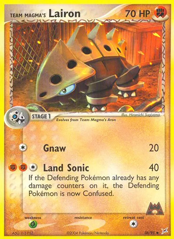 Team Magma's Lairon #36 – Team Magma vs Team Aqua card