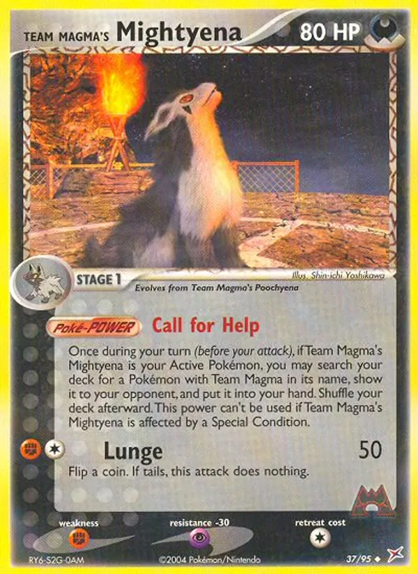 Team Magma's Mightyena #37 – Team Magma vs Team Aqua card