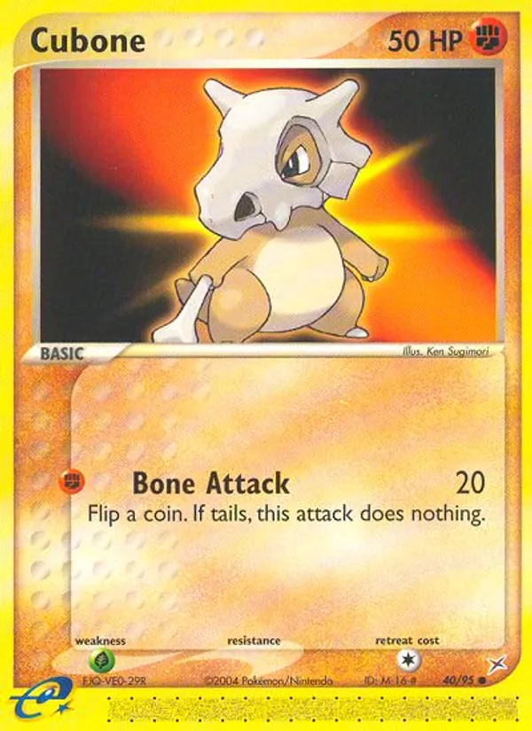 Cubone #40 – Team Magma vs Team Aqua card