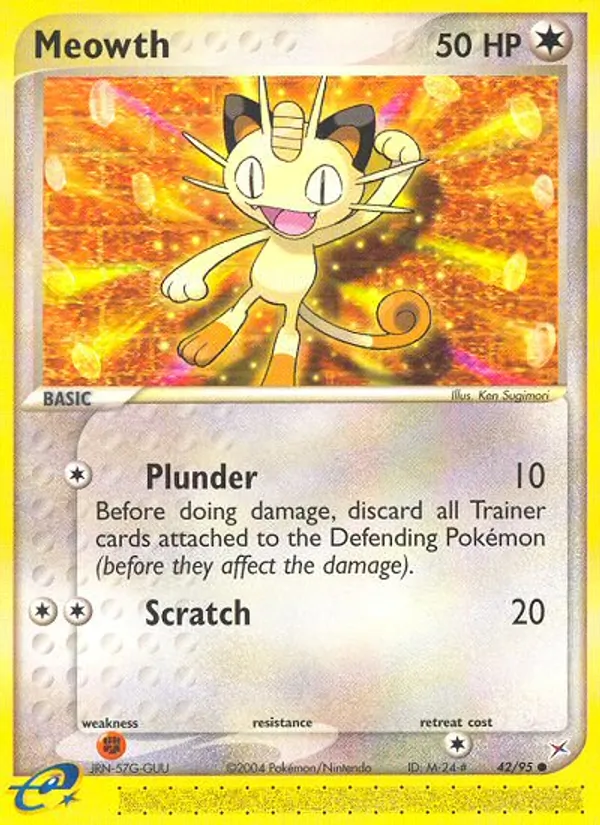 Meowth #42 – Team Magma vs Team Aqua card
