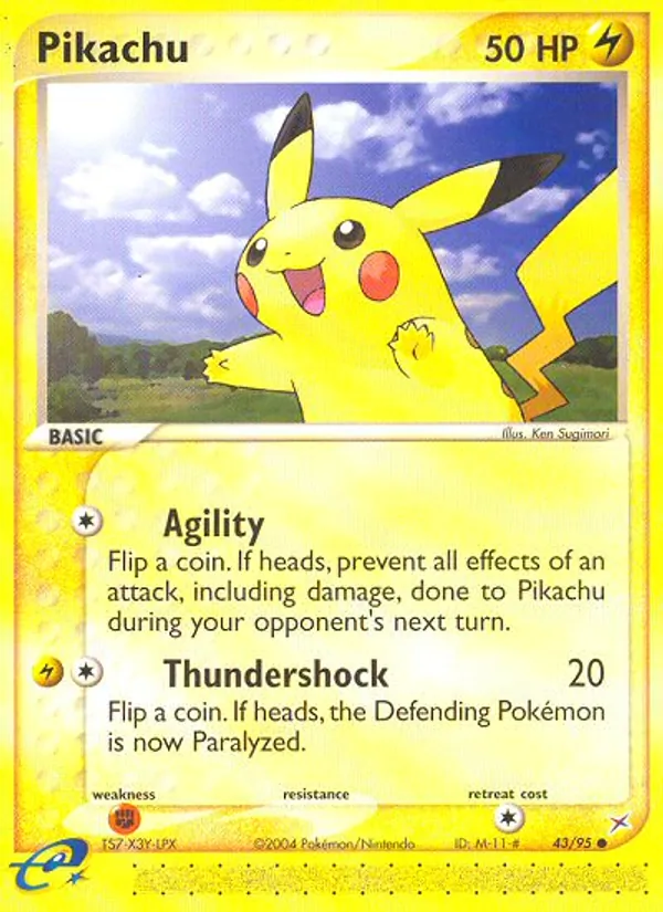 Pikachu #43 – Team Magma vs Team Aqua card