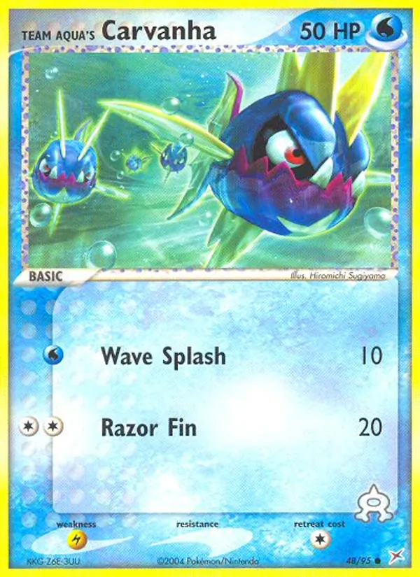 Team Aqua's Carvanha #48 – Team Magma vs Team Aqua card