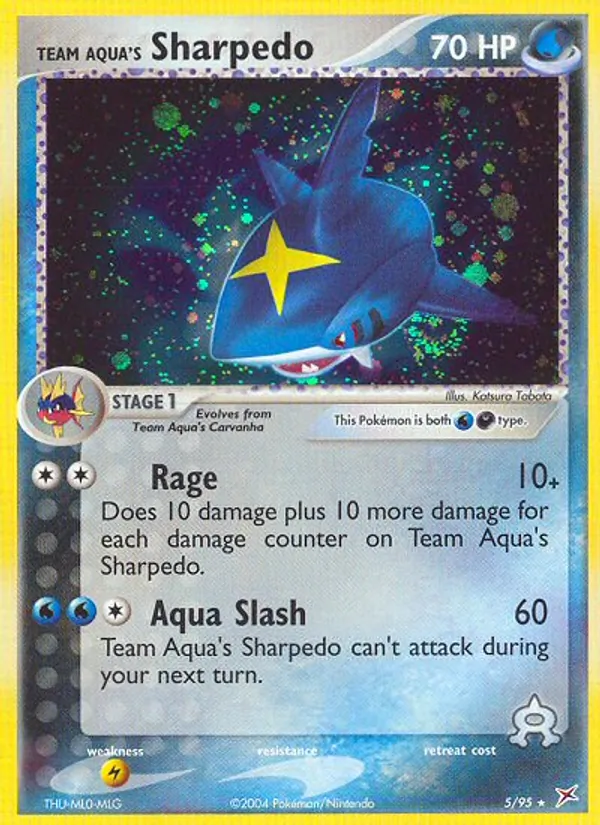 Team Aqua's Sharpedo #5 – Team Magma vs Team Aqua card
