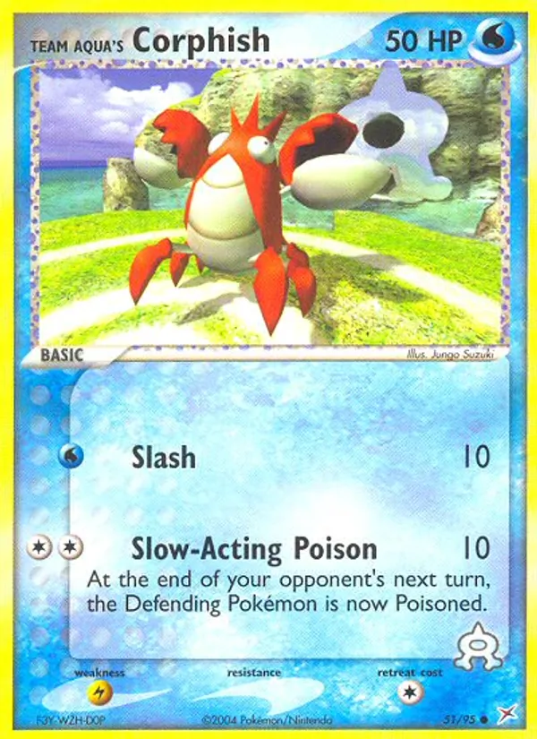 Team Aqua's Corphish #51 – Team Magma vs Team Aqua card