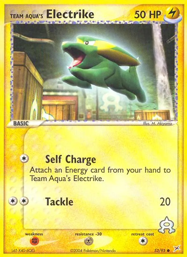 Team Aqua's Electrike #53 – Team Magma vs Team Aqua card