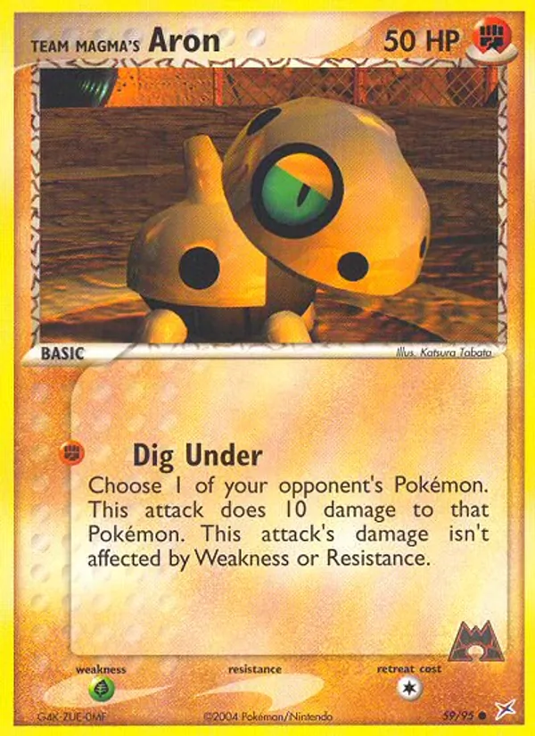 Team Magma's Aron #59 – Team Magma vs Team Aqua card