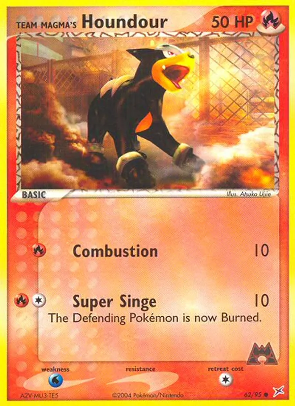 Team Magma's Houndour #62 – Team Magma vs Team Aqua card