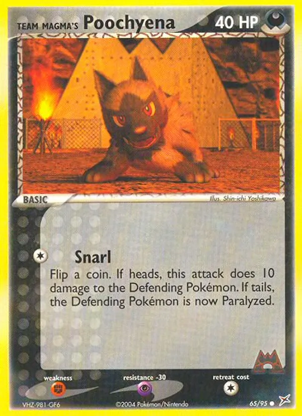 Team Magma's Poochyena #65 – Team Magma vs Team Aqua card