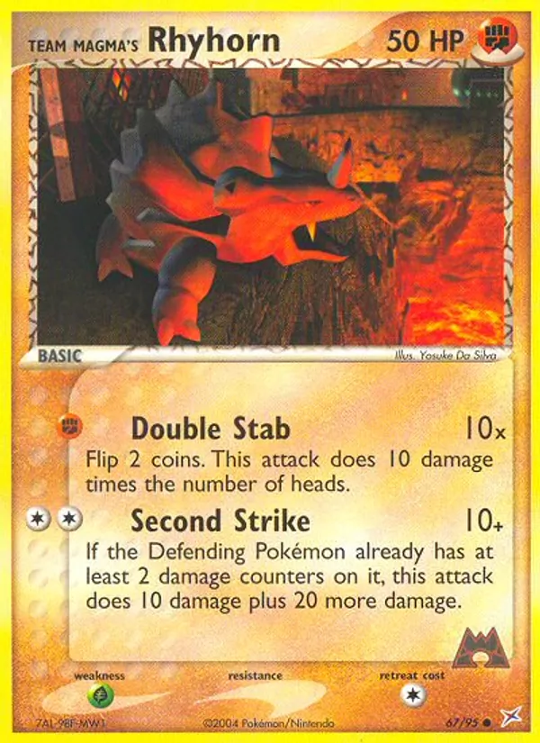 Team Magma's Rhyhorn #67 – Team Magma vs Team Aqua card