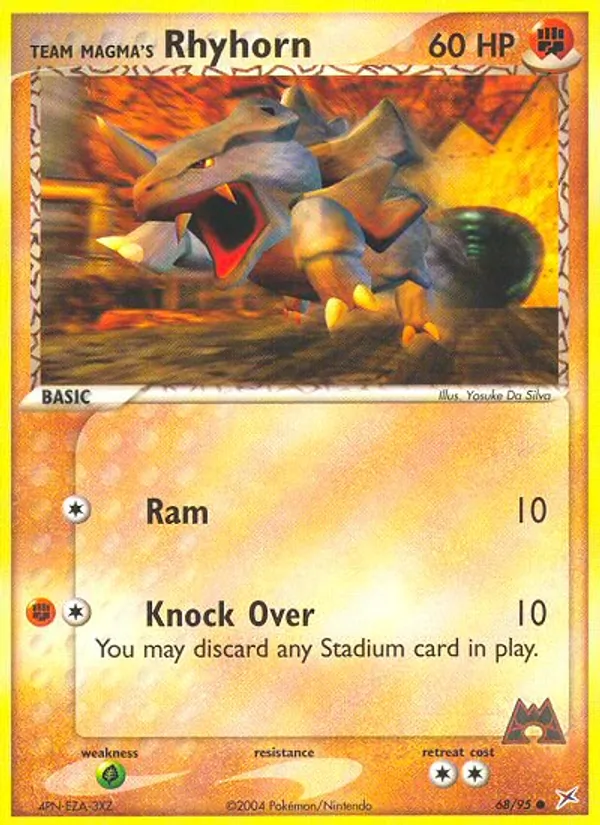 Team Magma's Rhyhorn #68 – Team Magma vs Team Aqua card