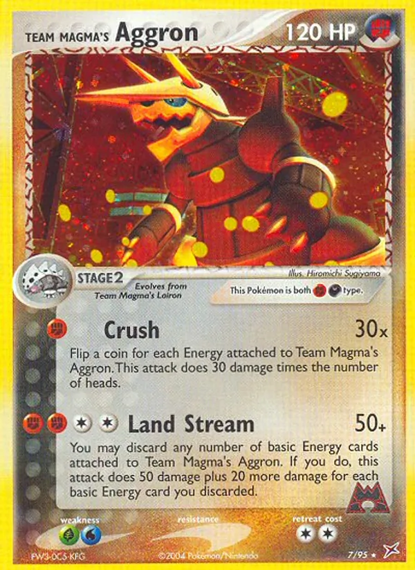 Team Magma's Aggron #7 – Team Magma vs Team Aqua card