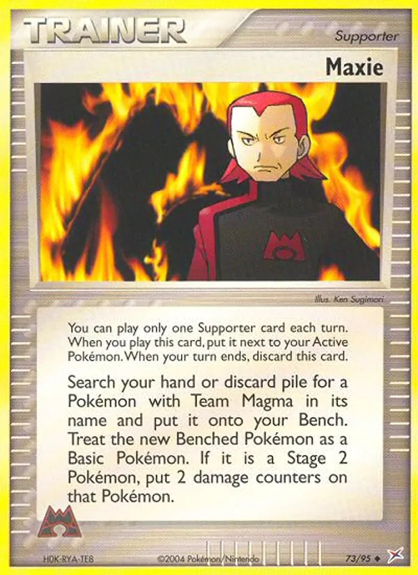 Maxie #73 – Team Magma vs Team Aqua card