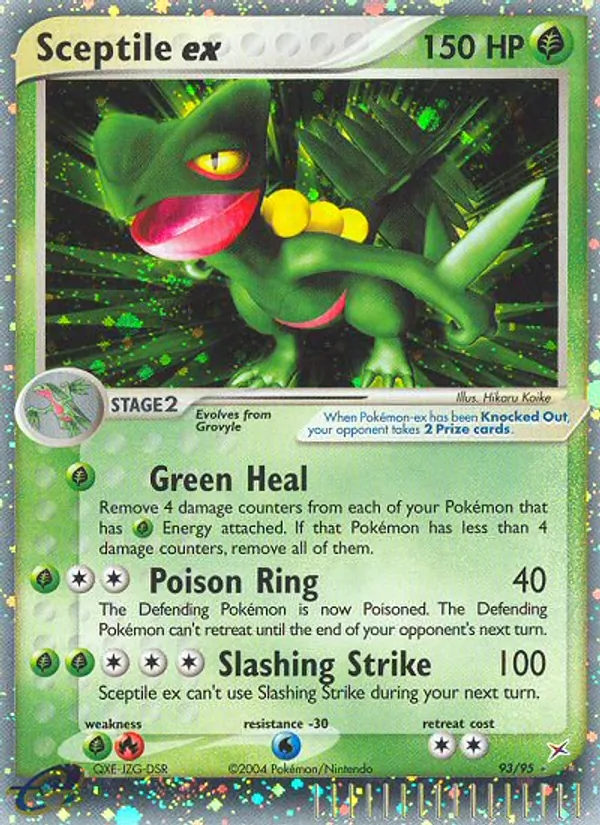 Sceptile ex #93 – Team Magma vs Team Aqua card