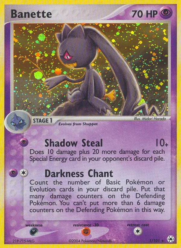 Banette #1 – Hidden Legends card
