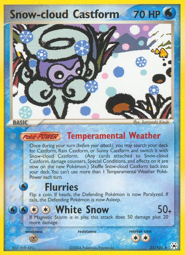 Snow-cloud Castform #25 – Hidden Legends card