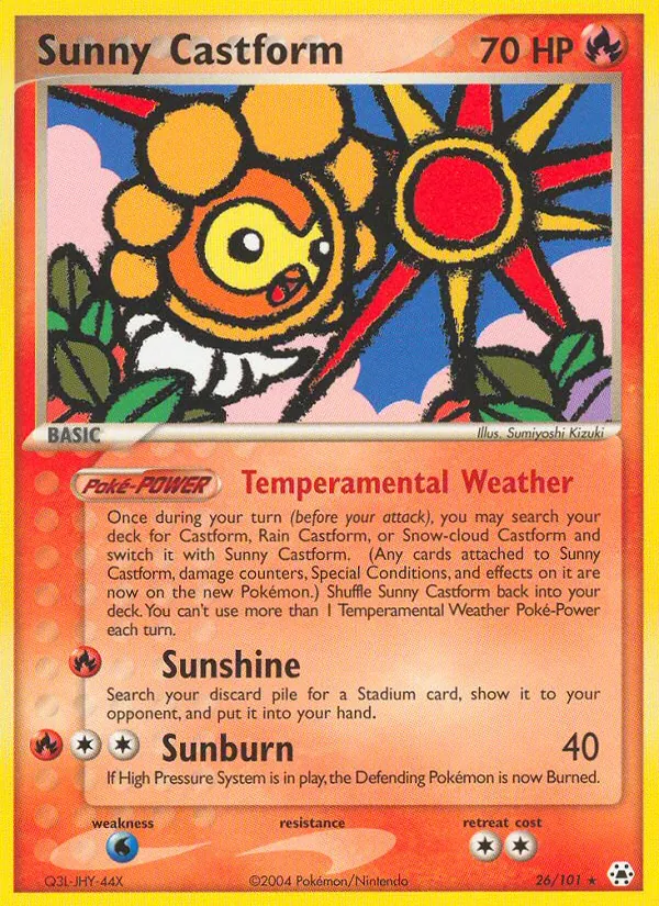 Sunny Castform #26 – Hidden Legends card