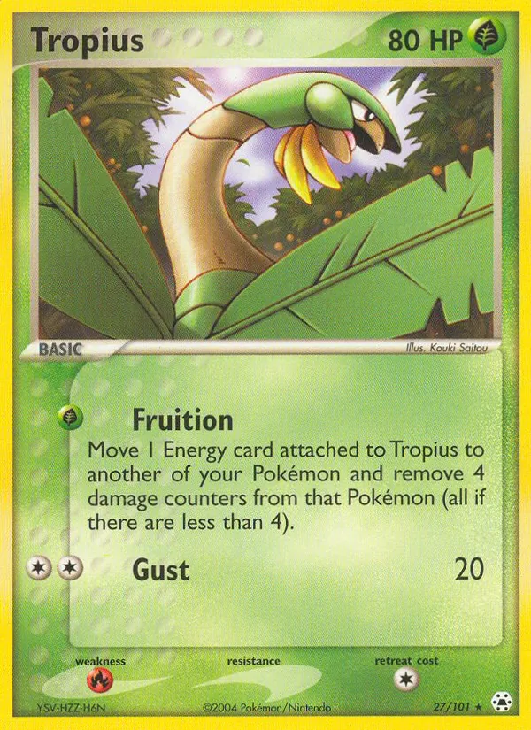 Tropius #27 – Hidden Legends card