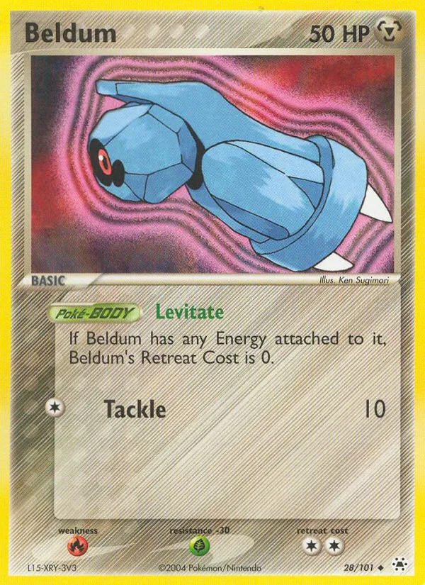 Beldum #28 – Hidden Legends card